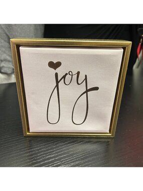 Gold Joy Wall Art With Heart Design In Opalhouse Frame